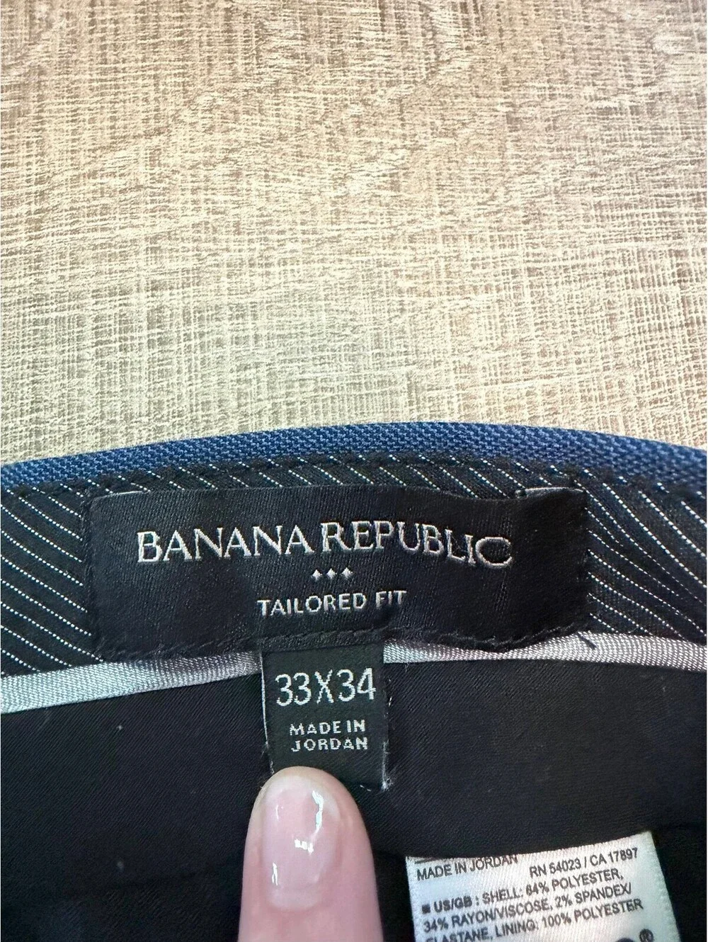 Banana Republic Tailored Fit Blue Dress Pants – Men’s 33x34